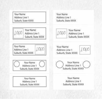 100 Custom Return Address Label Stickers 61x20mm